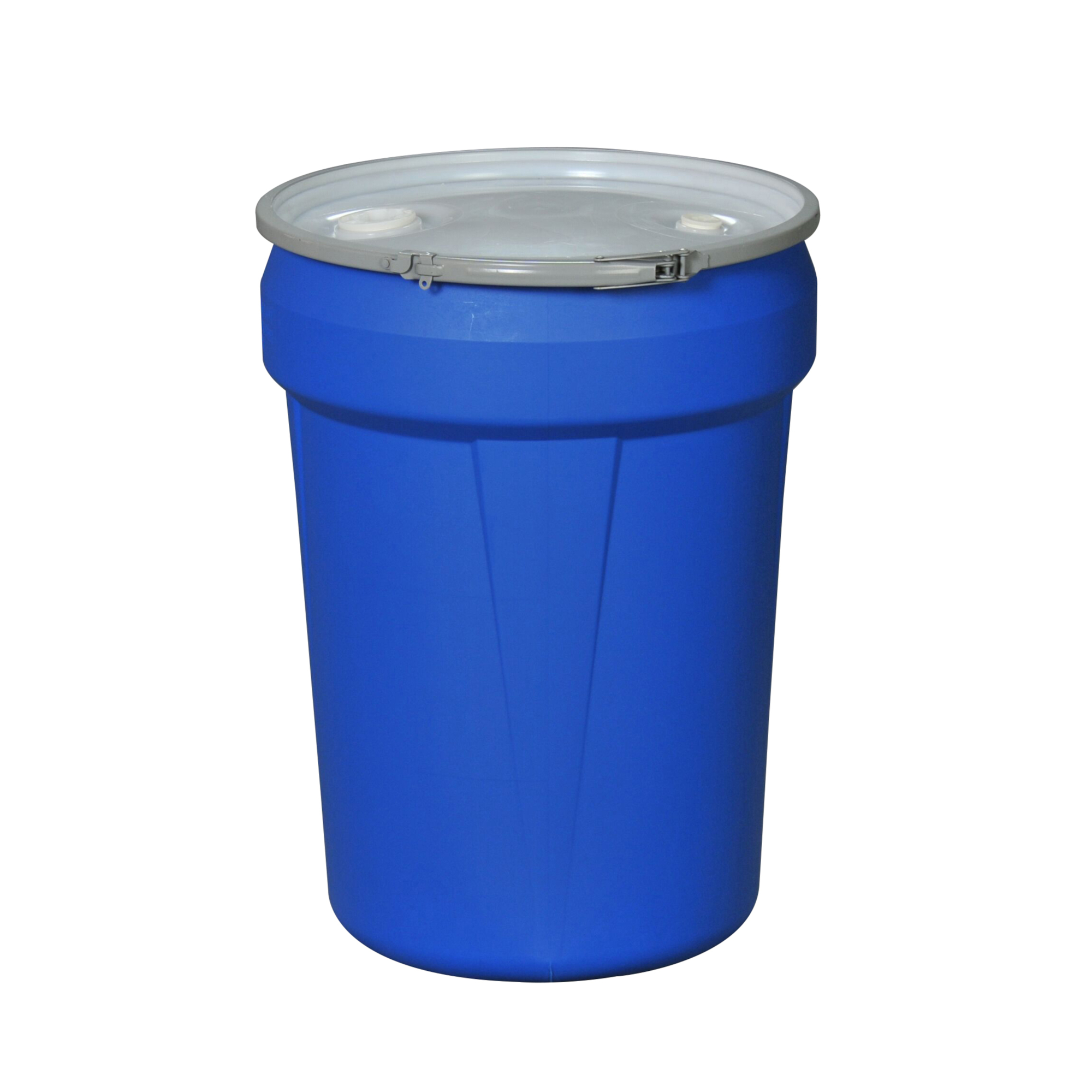 Eagle Lab Pack Open Head Plastic Barrel Drum — 30 Gallon, Metal Lever-Lock, HDPE, Blue, Model# 1601MBBG